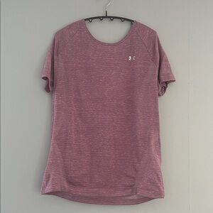 Under Armour Women's Heathered Pink and Purple Short Sleeve Tee Size Medium